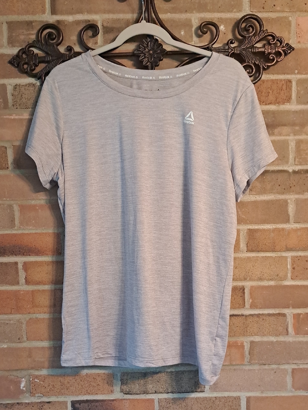 Reebok Heather Gray-Brown Performance Tee Sz XL